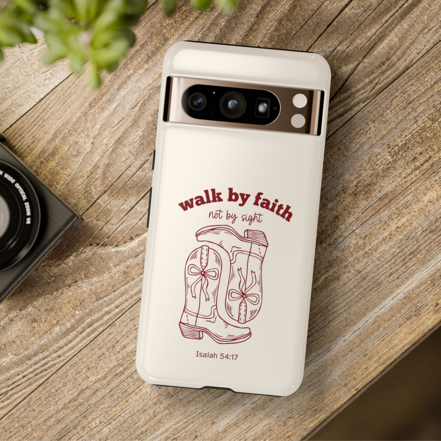 Christian Western Cowgirl Phone Case - Coquette Phone Cover Compatible with iPhone, Samsung and Google Pixel models.