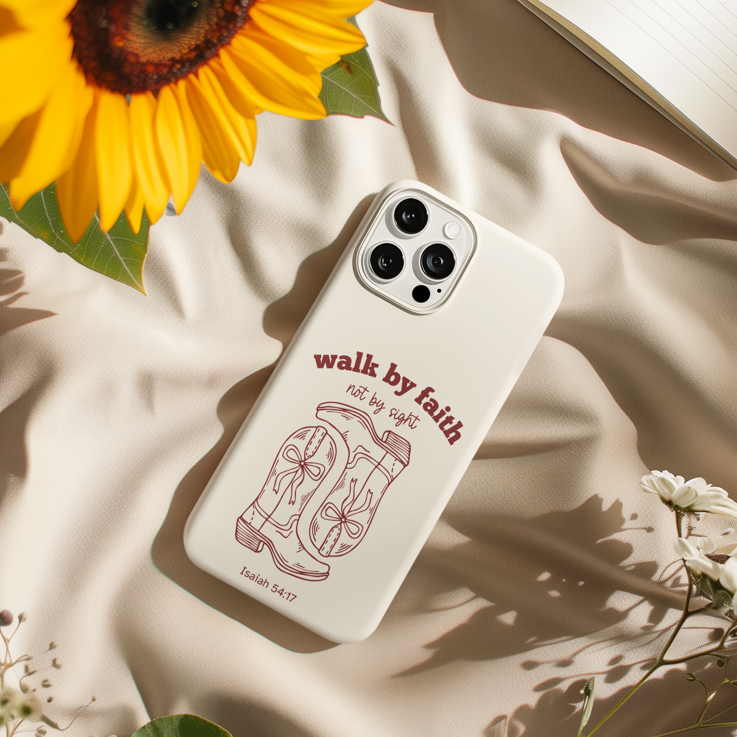 Christian Western Cowgirl Phone Case - Coquette Phone Cover Compatible with iPhone, Samsung and Google Pixel models.