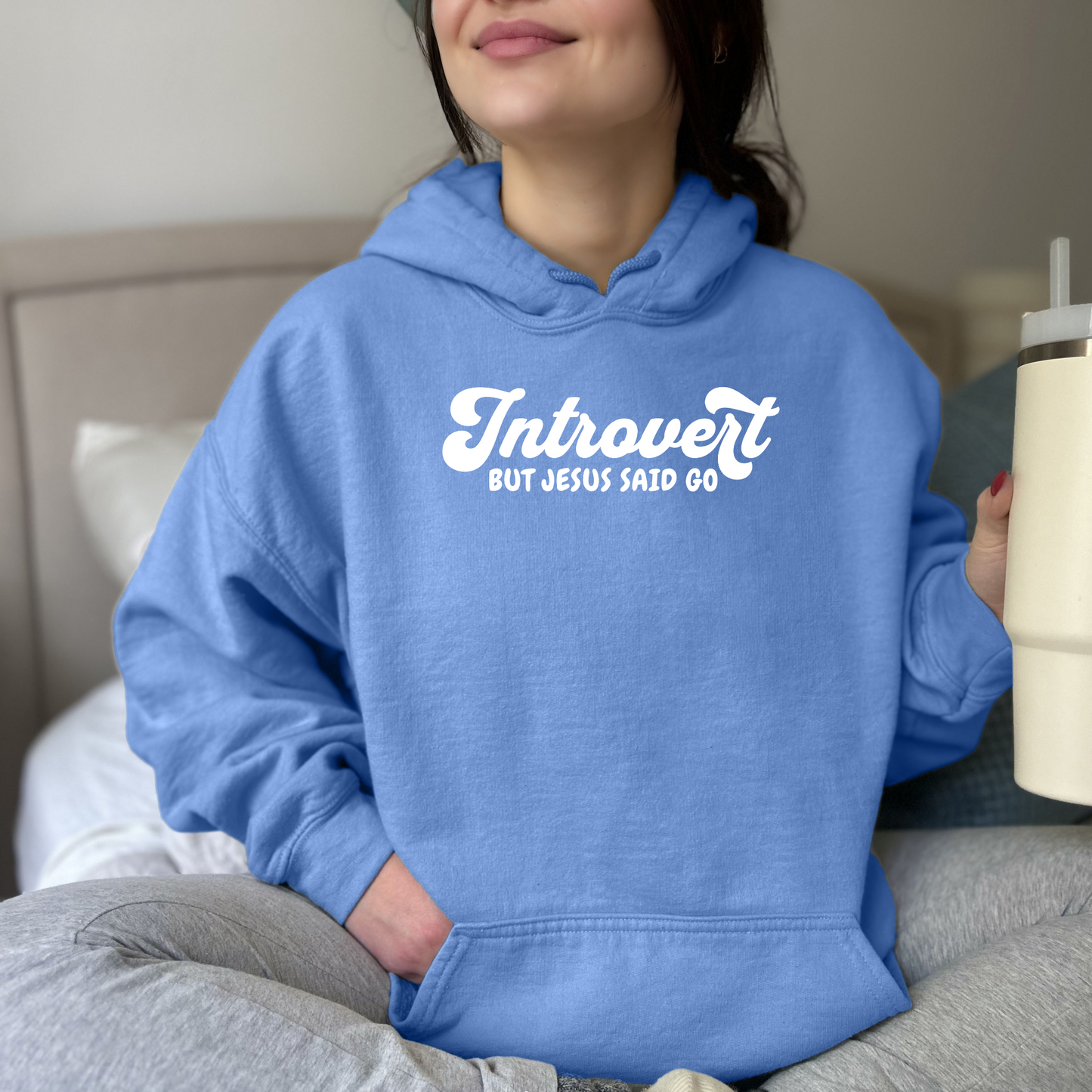 Introvert Christian Sweatshirt with Bible Verse Go Make Disciples of All Nations - Baptism Gift - Indoors Lover Hoodie
