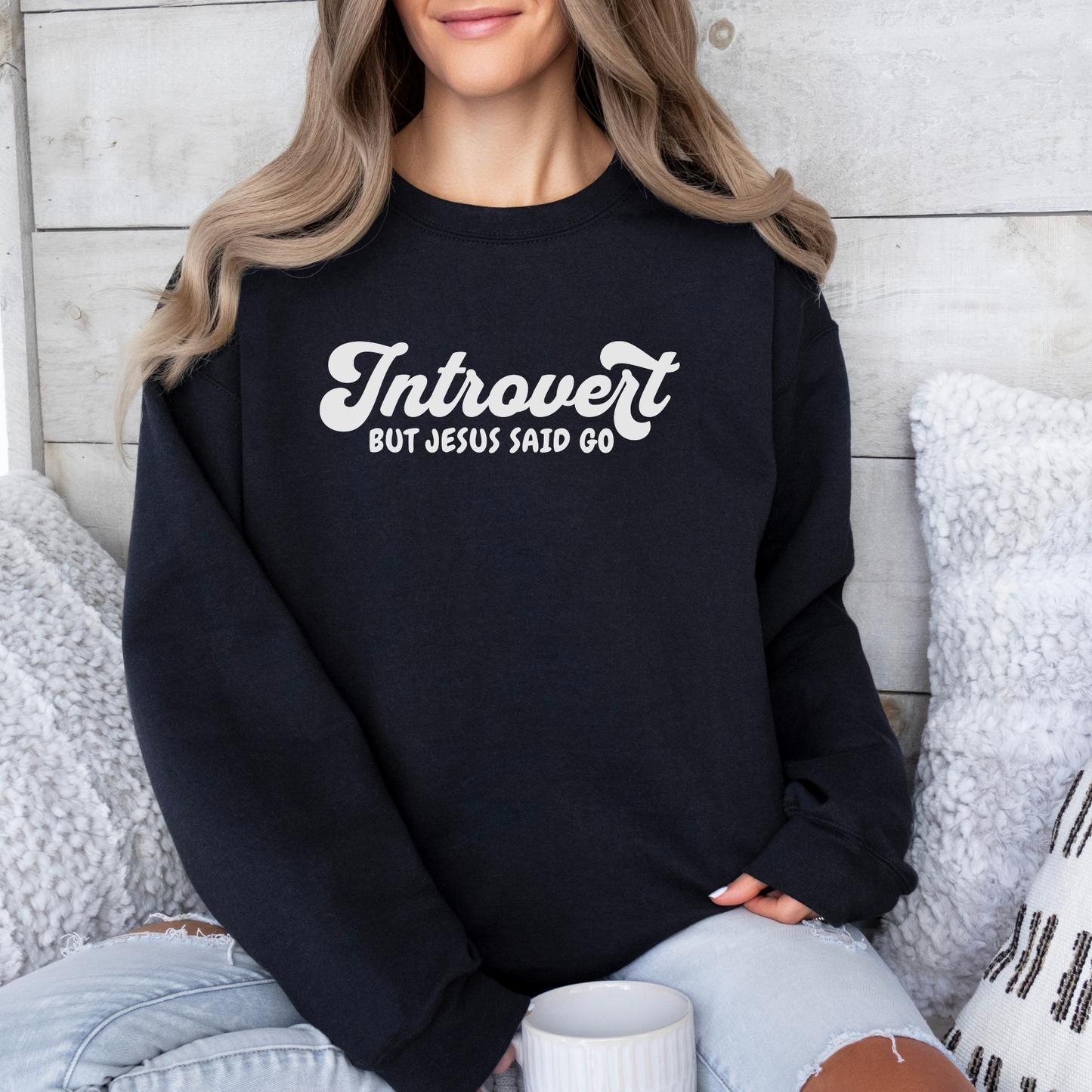 Introvert Christian Sweatshirt with Bible Verse Go Make Disciples of All Nations - Baptism Gift - Indoors Lover Hoodie