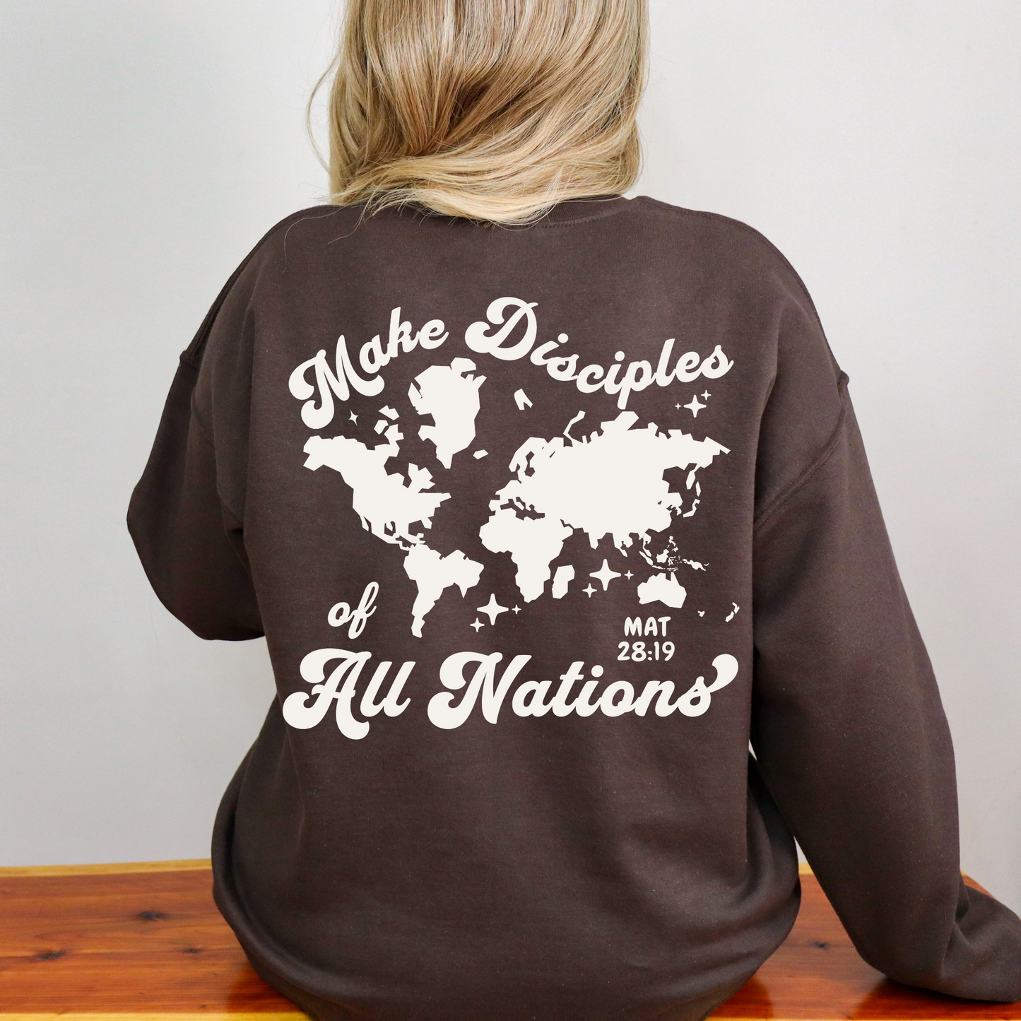 Introvert Christian Sweatshirt with Bible Verse Go Make Disciples of All Nations - Baptism Gift - Indoors Lover Hoodie