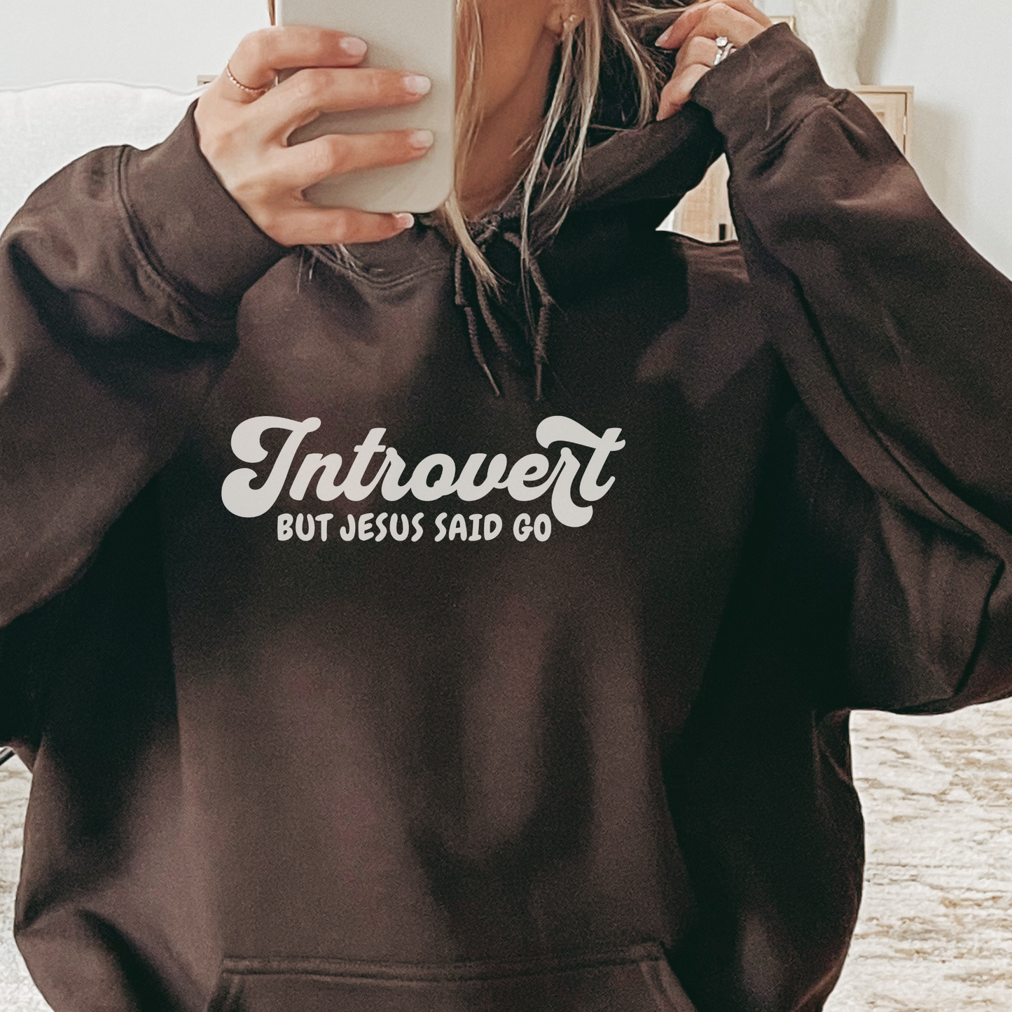 Introvert Christian Sweatshirt with Bible Verse Go Make Disciples of All Nations - Baptism Gift - Indoors Lover Hoodie