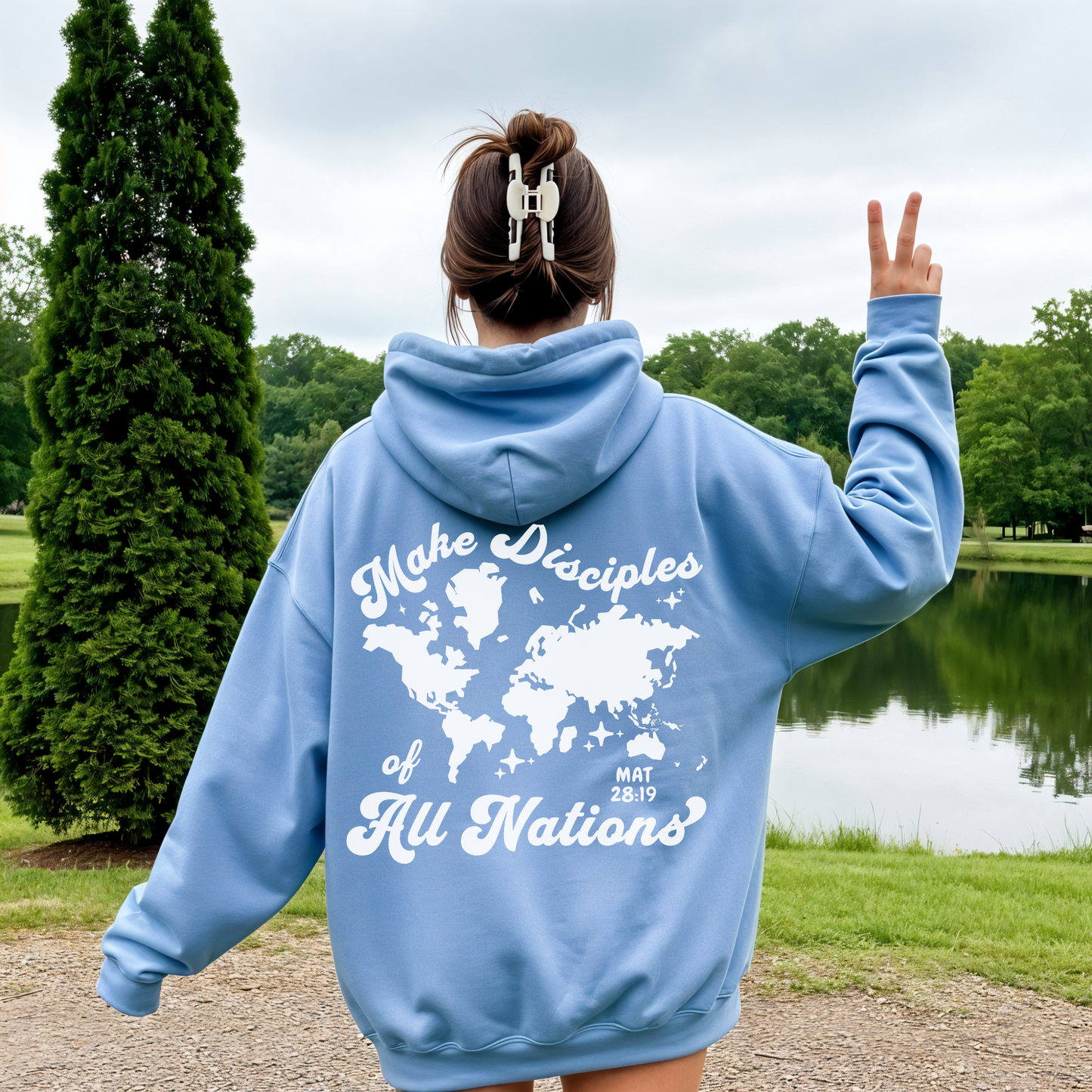 Introvert Christian Sweatshirt with Bible Verse Go Make Disciples of All Nations - Baptism Gift - Indoors Lover Hoodie