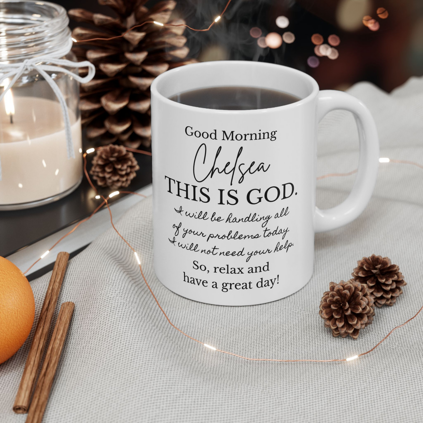 Personalized Message from God Mug - Christian Gift - Daily Reminder - Bible Verse Affirmation - Gift Ideas for Christian Men and Women