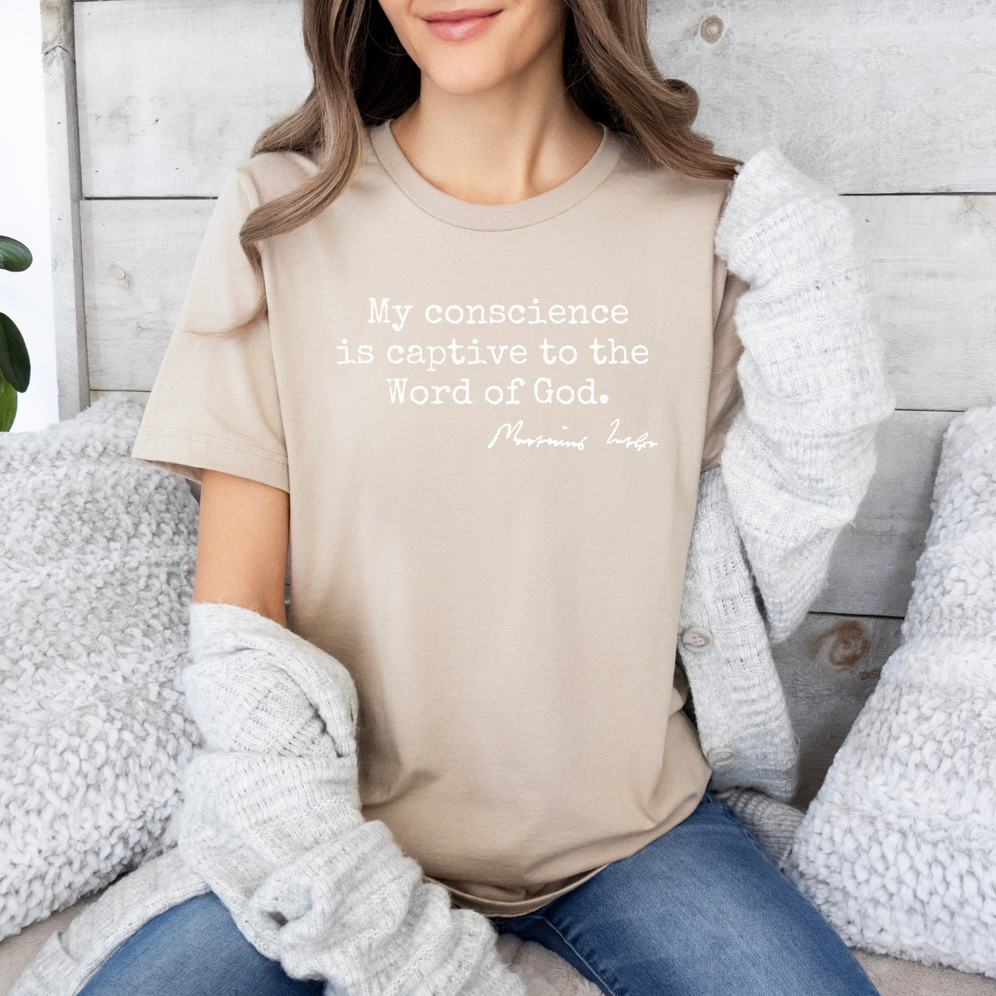 My conscience is captive to the Word of God Martin Luther T-shirt - Protestant Tee - Reformed Theology shirt - Lutheran History Teacher Gift