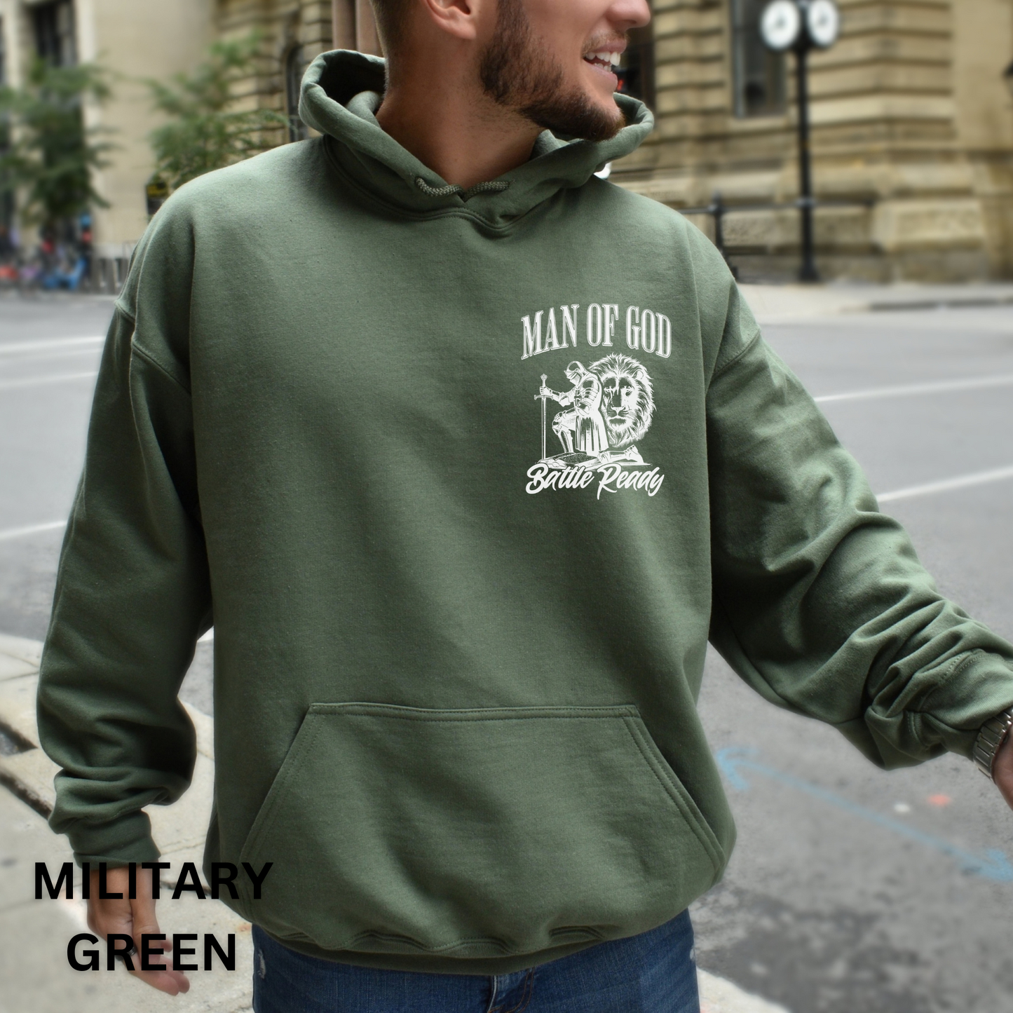 Man of God Hoodie and Sweatshirt - Armor of God Ephesians 6 Bible Verse Graphic tee - Religious gift for Men - Christian clothing