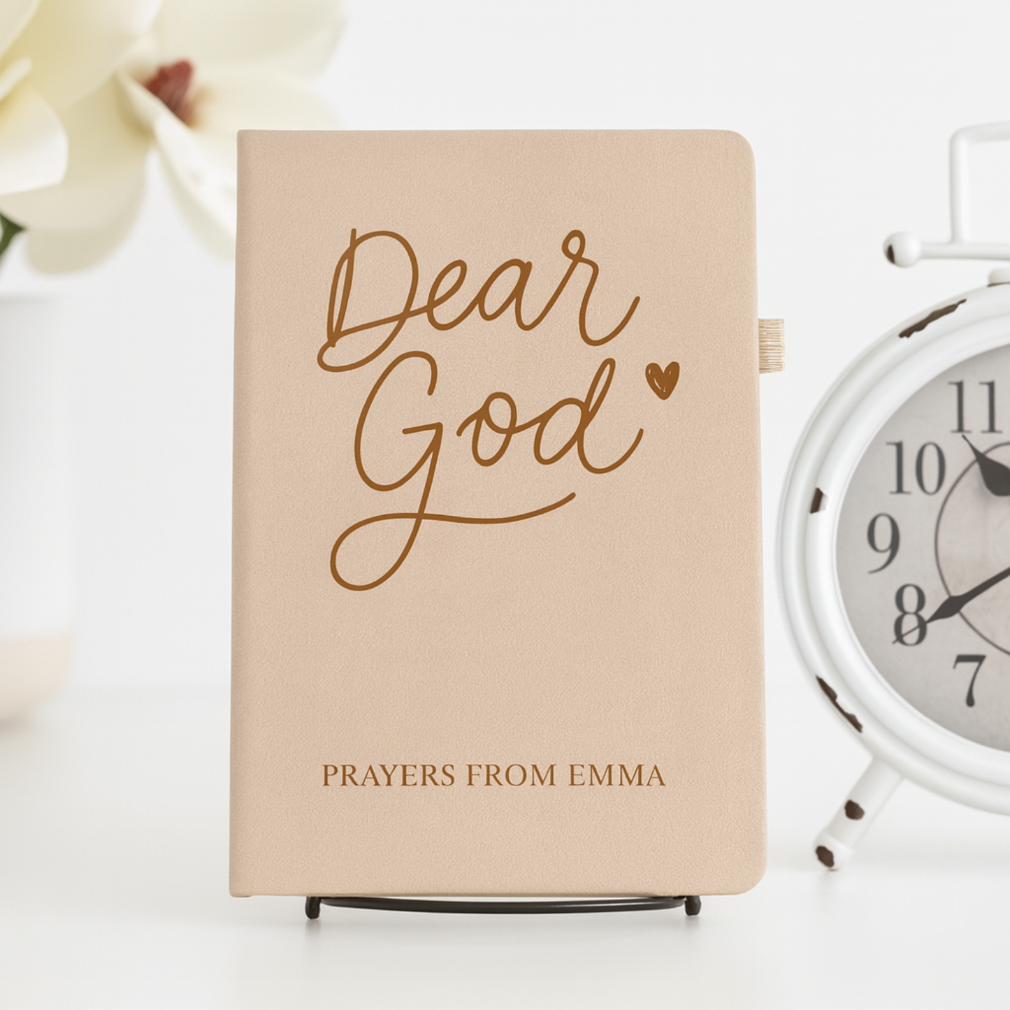 Custom Name Prayer Journal - Personalized Gift for Women - Bible Study Notebook - Leather Engraved Journal.