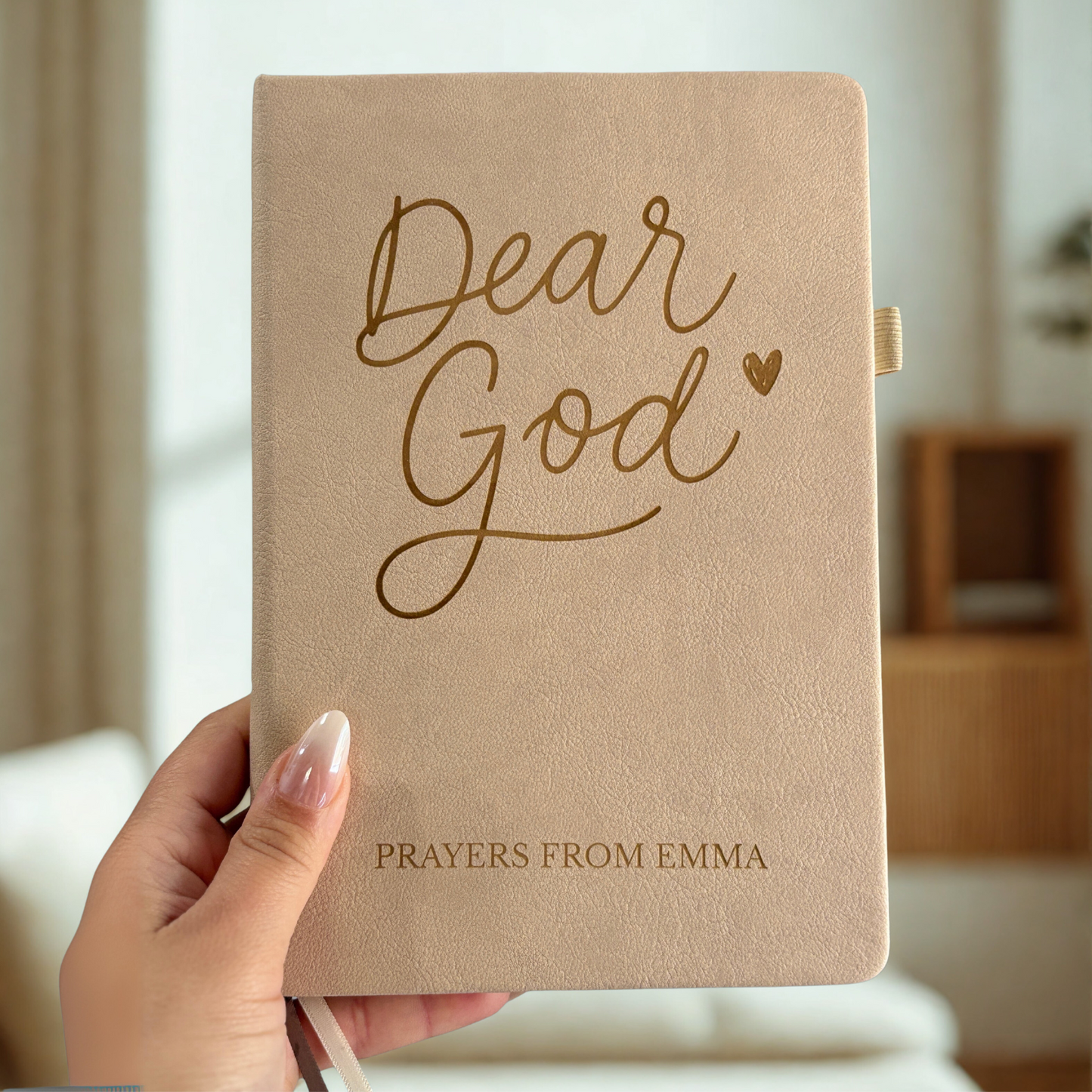 Custom Name Prayer Journal - Personalized Gift for Women - Bible Study Notebook - Leather Engraved Journal.