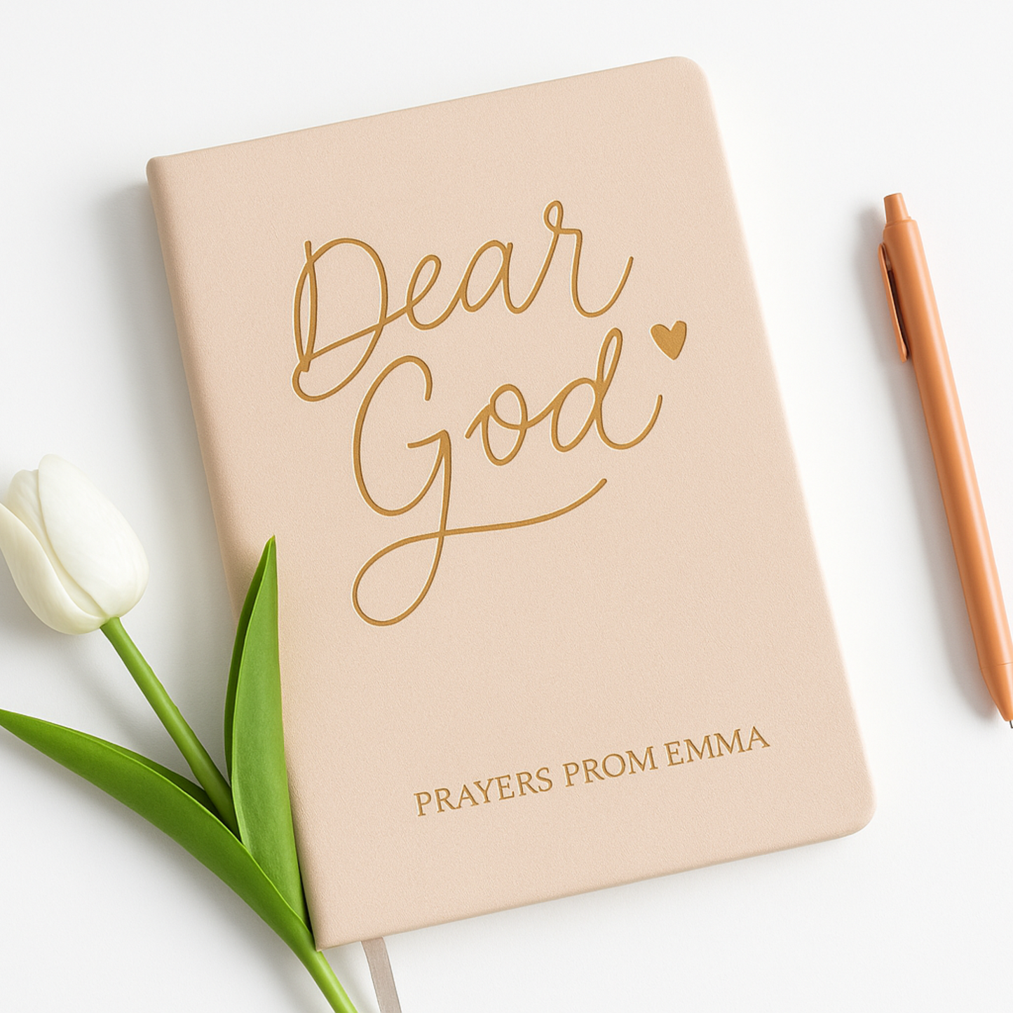 Custom Name Prayer Journal - Personalized Gift for Women - Bible Study Notebook - Leather Engraved Journal.