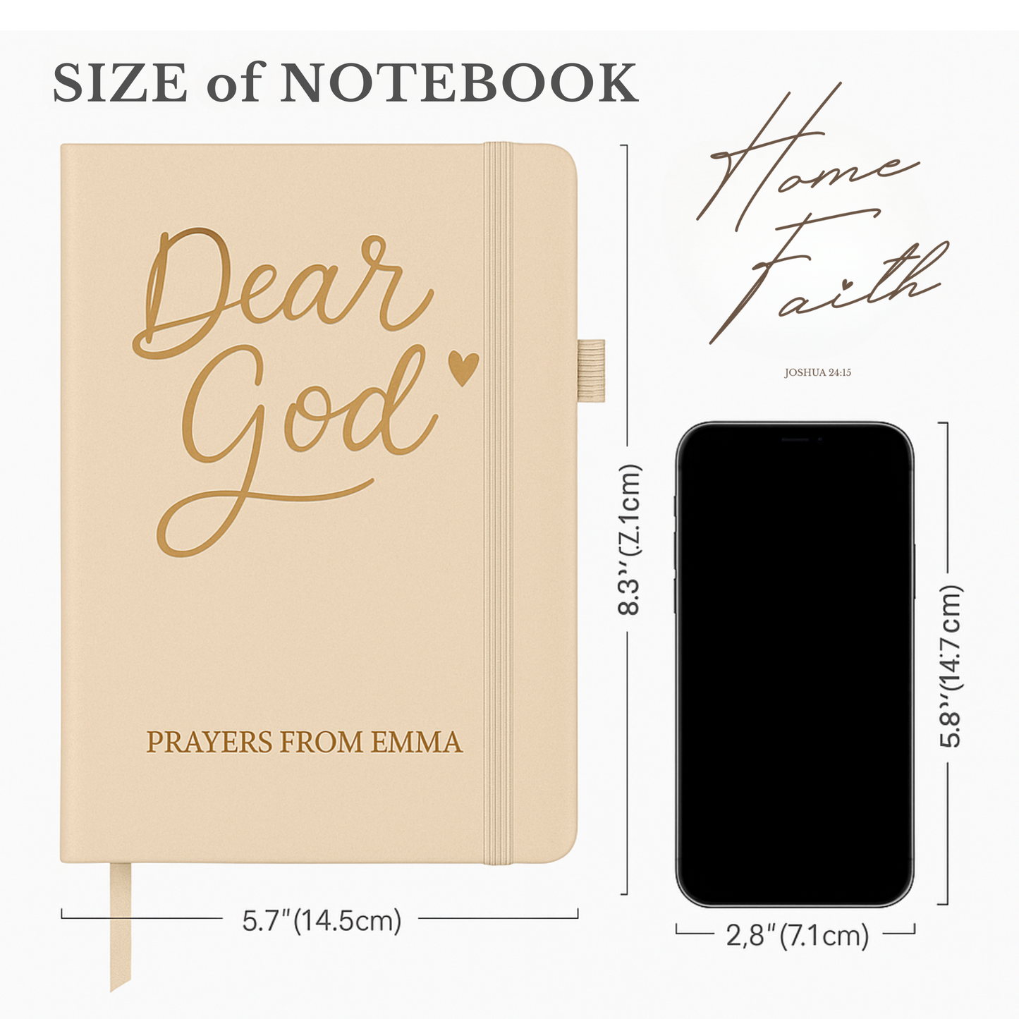 Custom Name Prayer Journal - Personalized Gift for Women - Bible Study Notebook - Leather Engraved Journal.