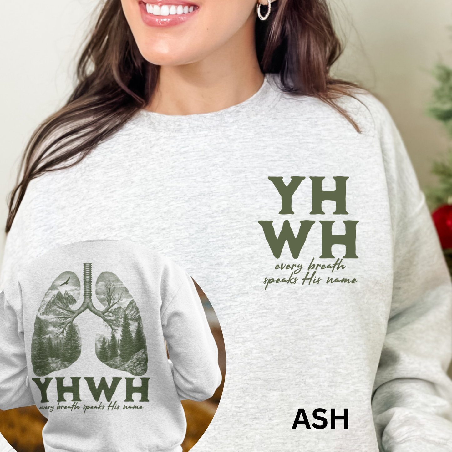 YHWH lungs Christian shirt Every breath speaks His name Bible verse Hebrew name of God hoodie religious gift Faith based Church apparel Mountains Lungs Yahweh
