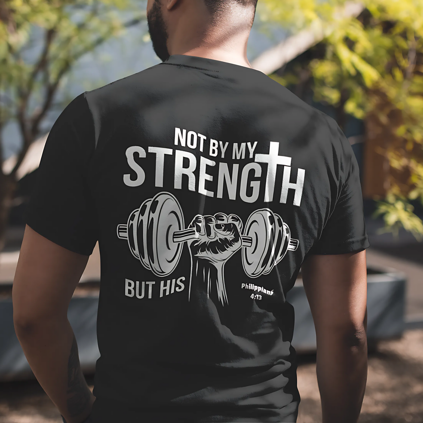 Christian Gym Shirt - Bible Verse graphic tee - Religious gift for Man - Weightlifting pump cover - Husband birthday present