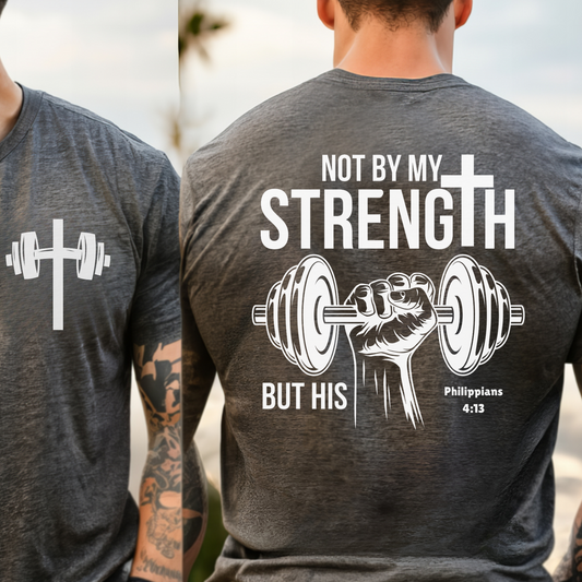 Christian Gym Shirt - Bible Verse graphic tee - Religious gift for Man - Weightlifting pump cover - Husband birthday present