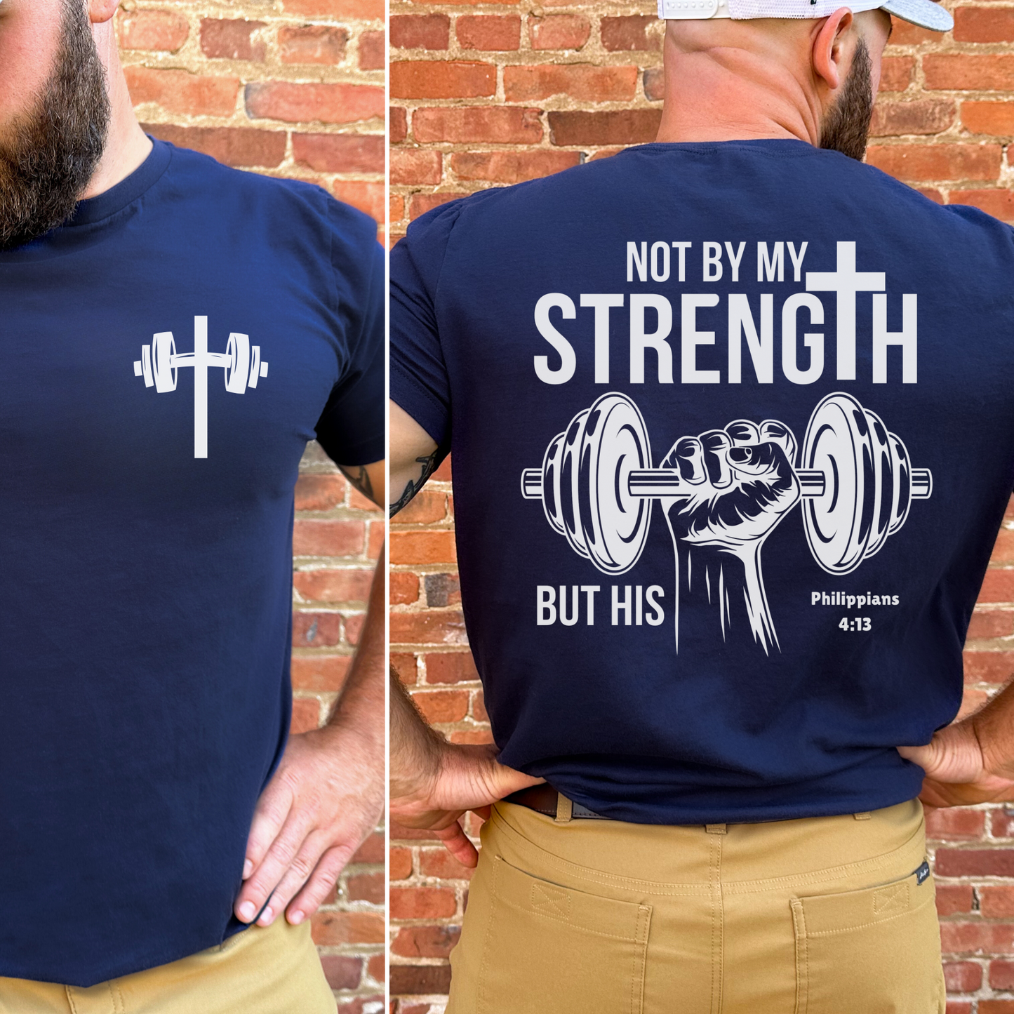 Christian Gym Shirt - Bible Verse graphic tee - Religious gift for Man - Weightlifting pump cover - Husband birthday present