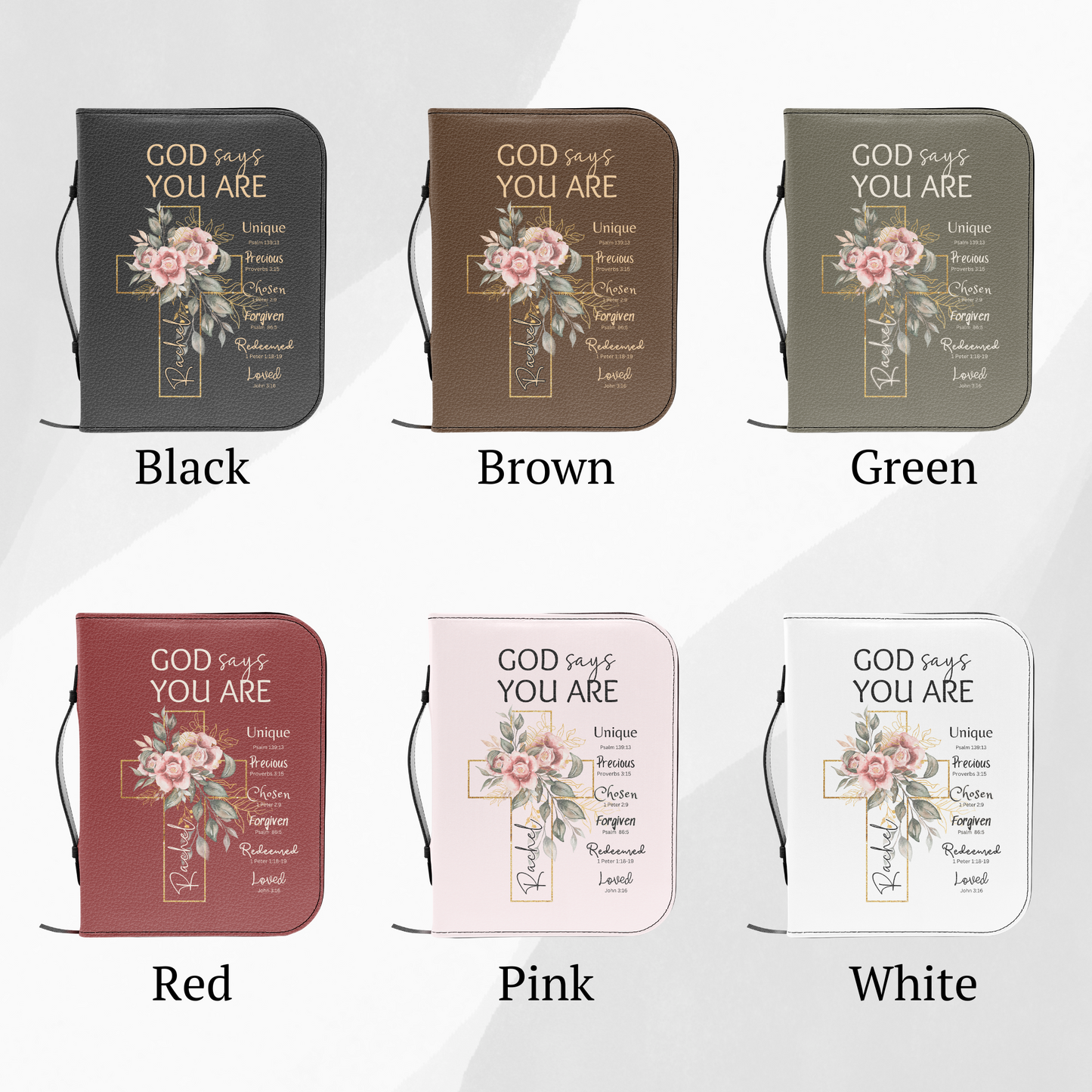 Personalized Bible Cover for Women - God Says You Are Bible Case - Christian Birthday Gift Idea for Her - Bible Sleeve for Teen Baptism - First Communion Confirmation Gift