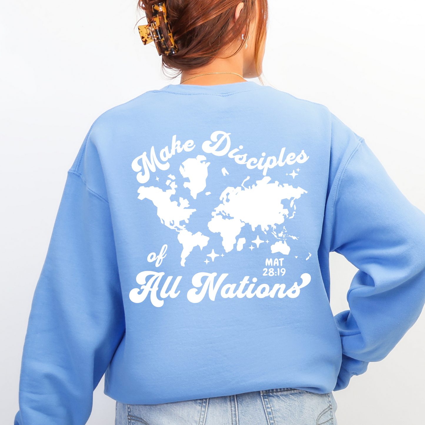 Introvert Christian Sweatshirt with Bible Verse Go Make Disciples of All Nations - Baptism Gift - Indoors Lover Hoodie