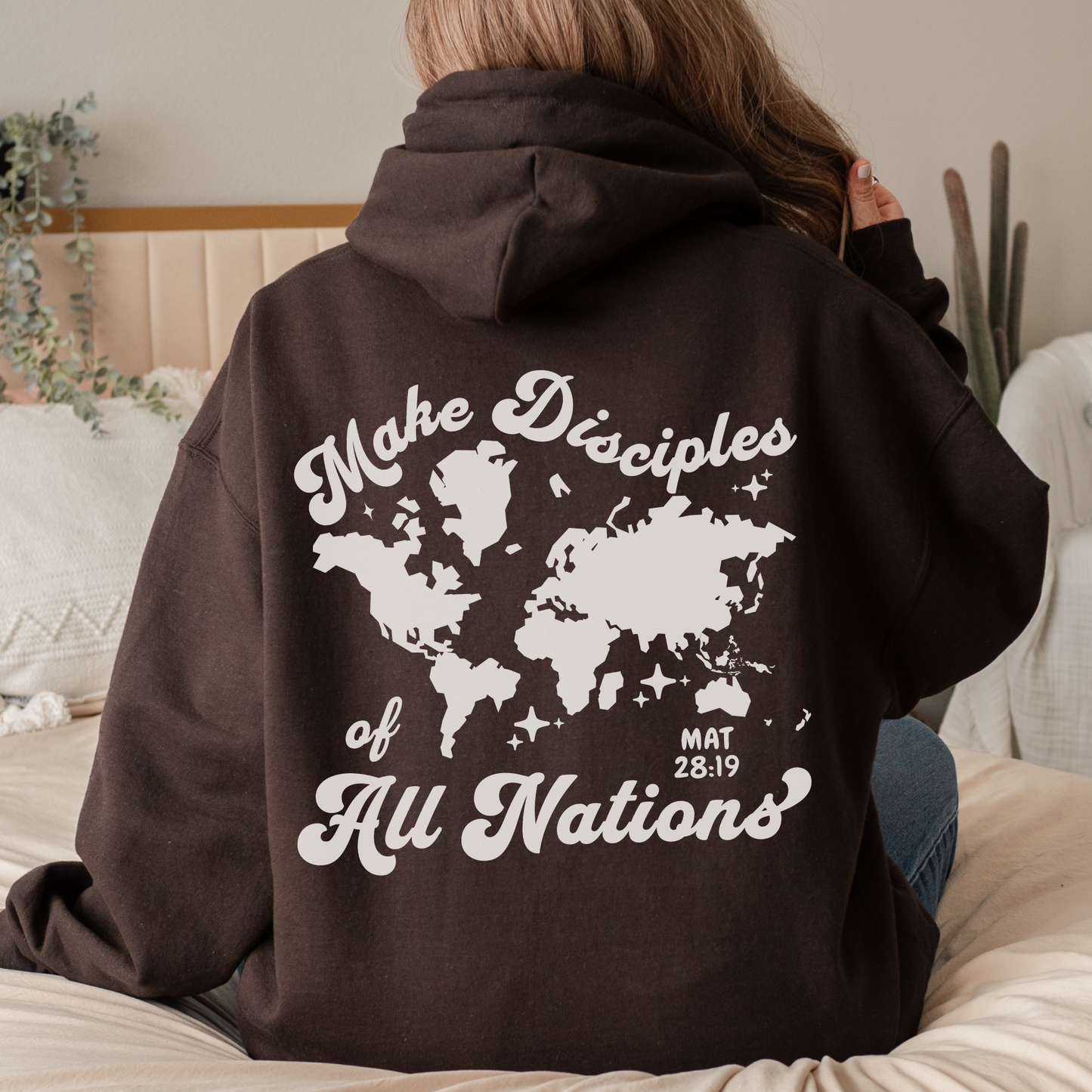 Introvert Christian Sweatshirt with Bible Verse Go Make Disciples of All Nations - Baptism Gift - Indoors Lover Hoodie