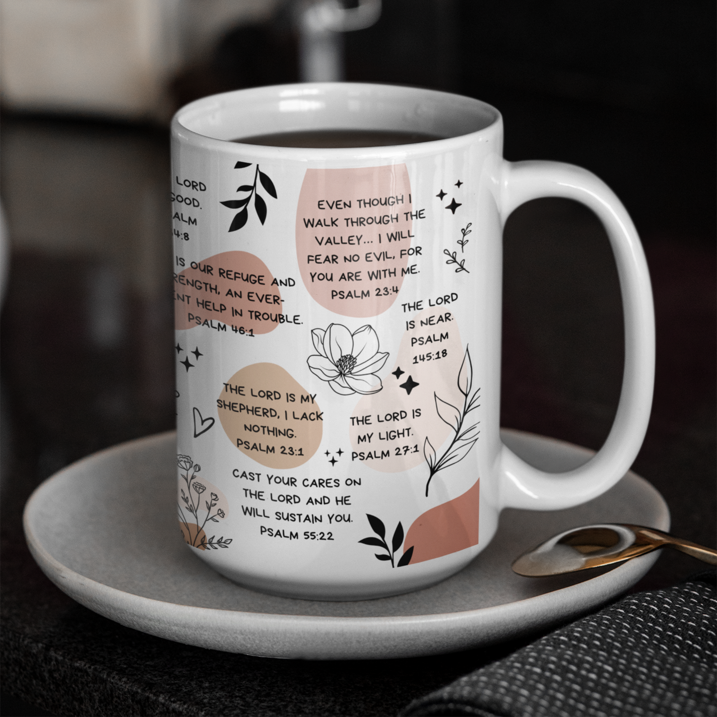 Be Still and Know Mug - Christian Affirmations Bible Verse Mug - Mental Health Gift for Overthinkers - Daily Reminders Mug