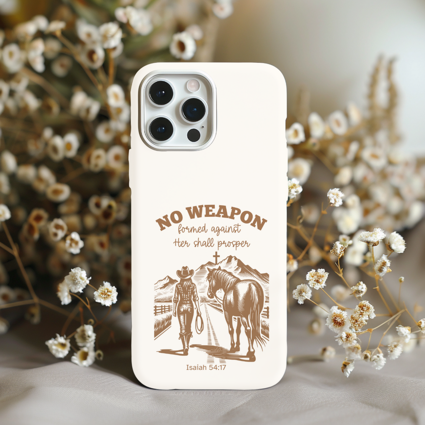 Christian Western Phone Case with Bible Verse Compatible with iPhone 16 15 14 13 Plus Pro Max Samsung Pixel Religious Christian Gift for Wife Sister Teenager