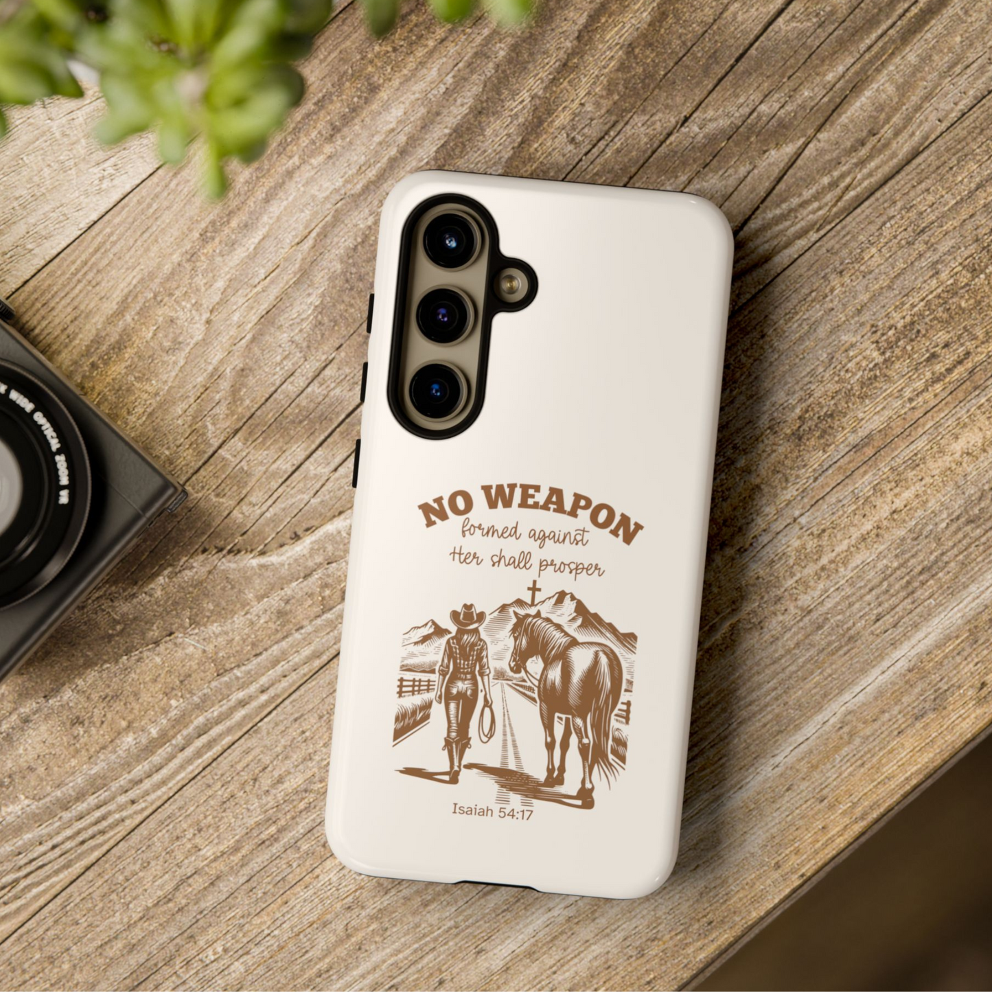 Christian Western Phone Case with Bible Verse Compatible with iPhone 16 15 14 13 Plus Pro Max Samsung Pixel Religious Christian Gift for Wife Sister Teenager