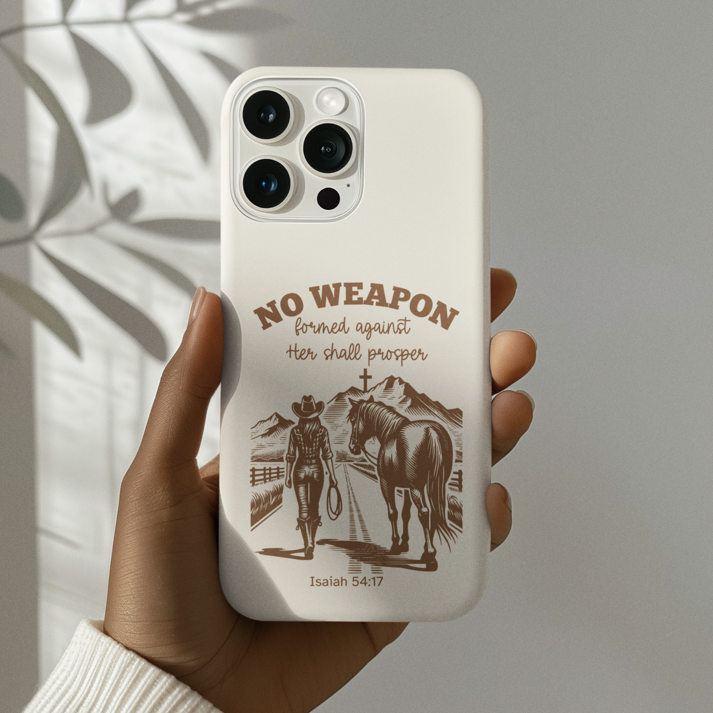 Christian Western Phone Case with Bible Verse Compatible with iPhone 16 15 14 13 Plus Pro Max Samsung Pixel Religious Christian Gift for Wife Sister Teenager