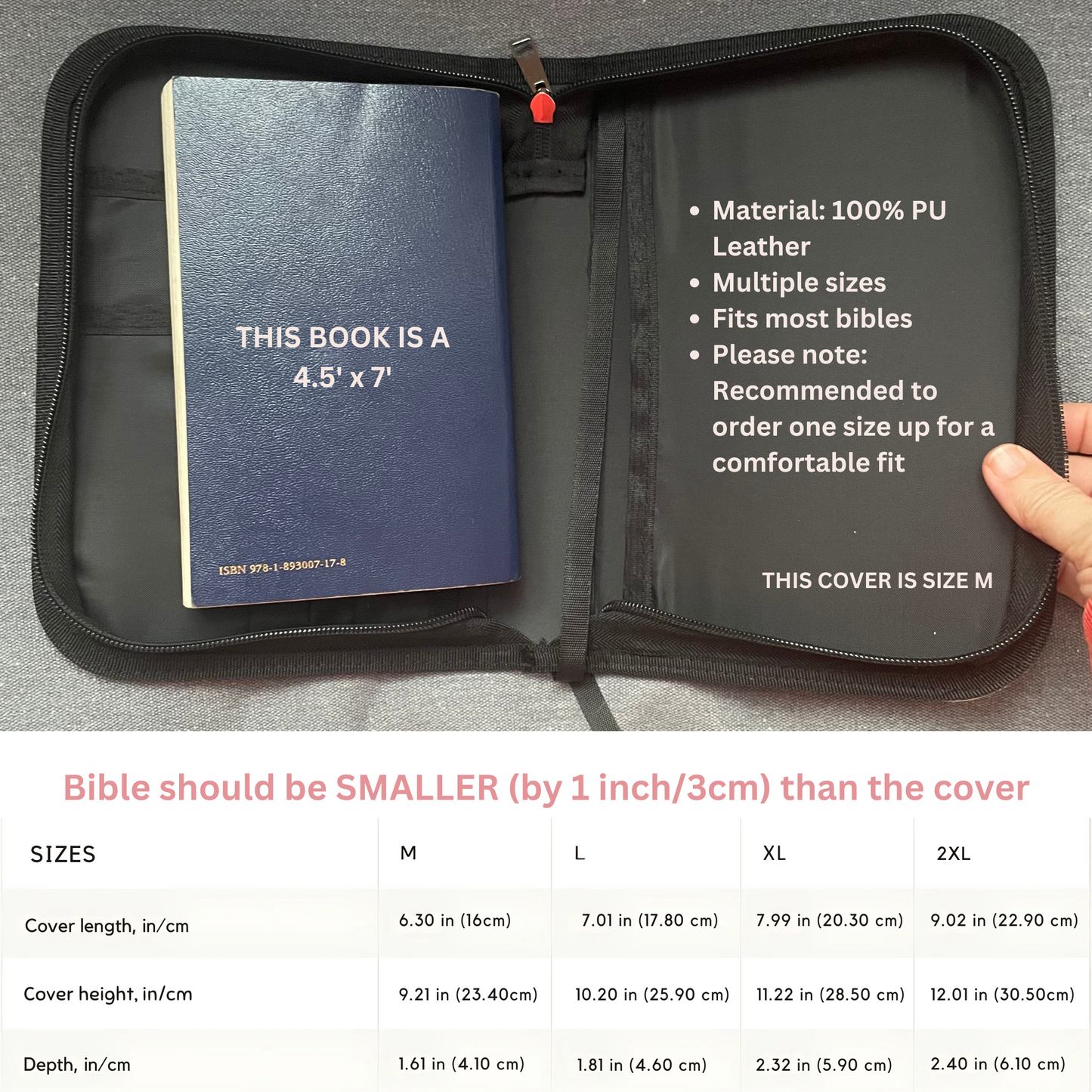 Bible Cover for Men - Christian Birthday Gift - Bible Sleeve Baptism Gift- Fathers Day Armor of God Dad gift from Daughter