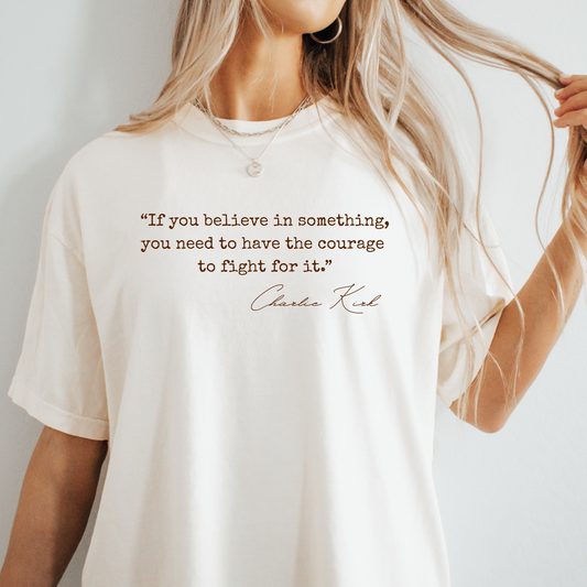 Charlie Kirk Shirt Human Rights Activist Comfort Colors Crewneck Charlie Kirk Quote Support Tee Christian T-shirt