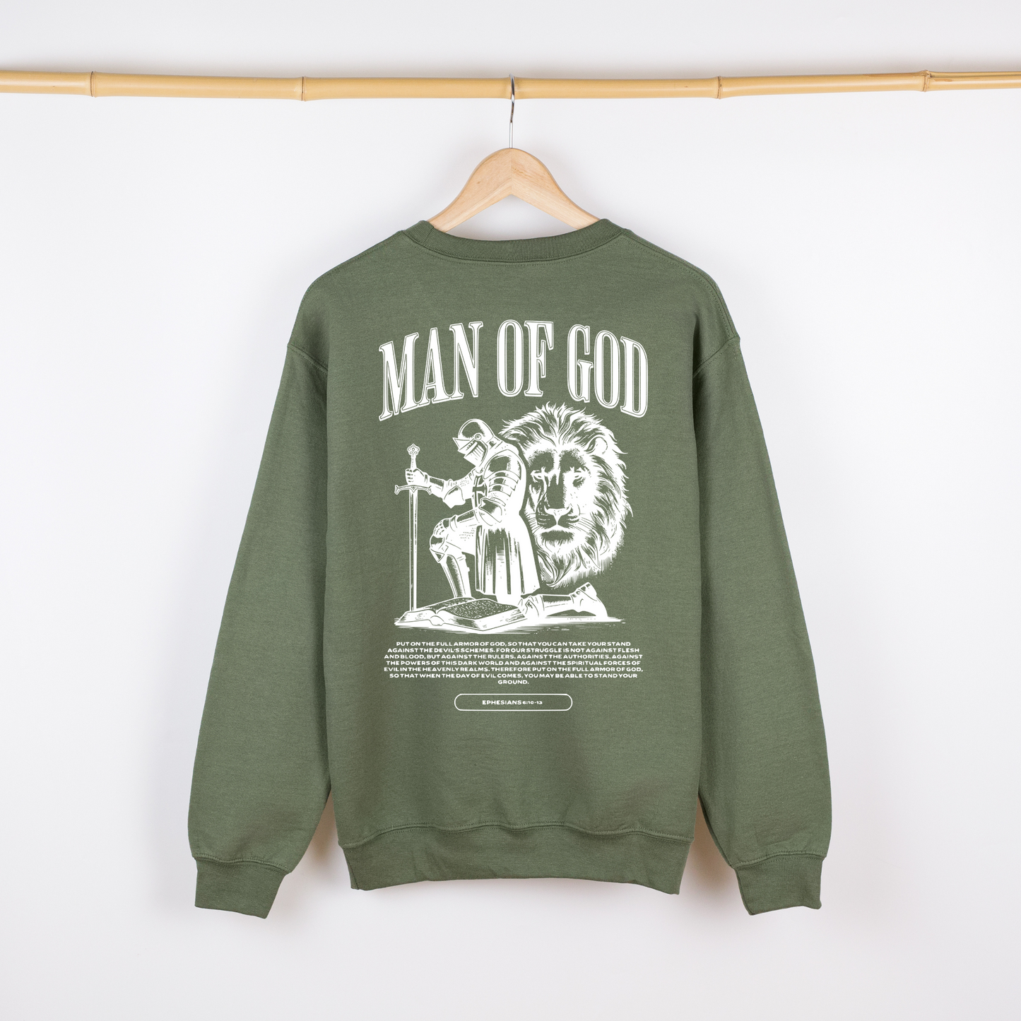 Man of God Hoodie and Sweatshirt - Armor of God Ephesians 6 Bible Verse Graphic tee - Religious gift for Men - Christian clothing
