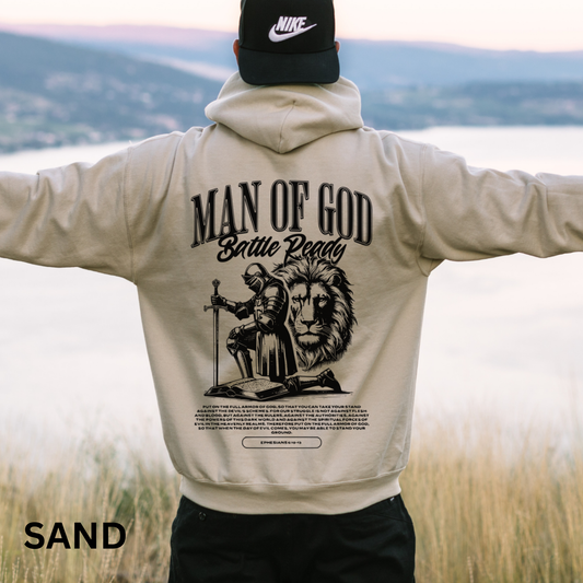 Man of God Hoodie and Sweatshirt - Armor of God Ephesians 6 Bible Verse Graphic tee - Religious gift for Men - Christian clothing