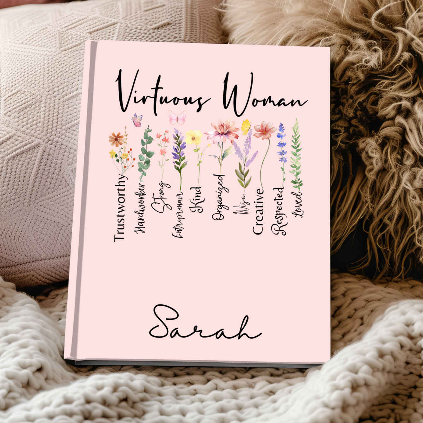 Proverbs 31 Woman Personalized Christian Journal - Prayer Notebook - Best Friend Birthday Gift